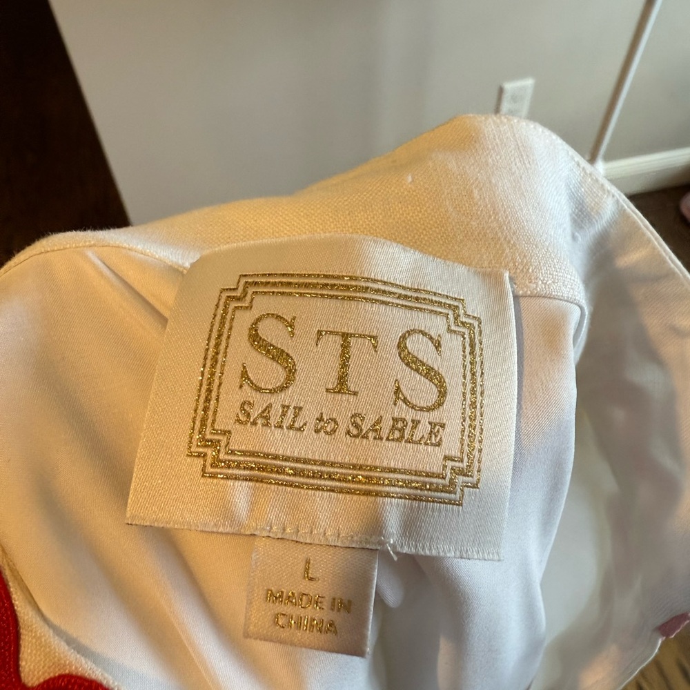 Sail to Sable White Dress with Multicolor Trim - Picture 3 of 3